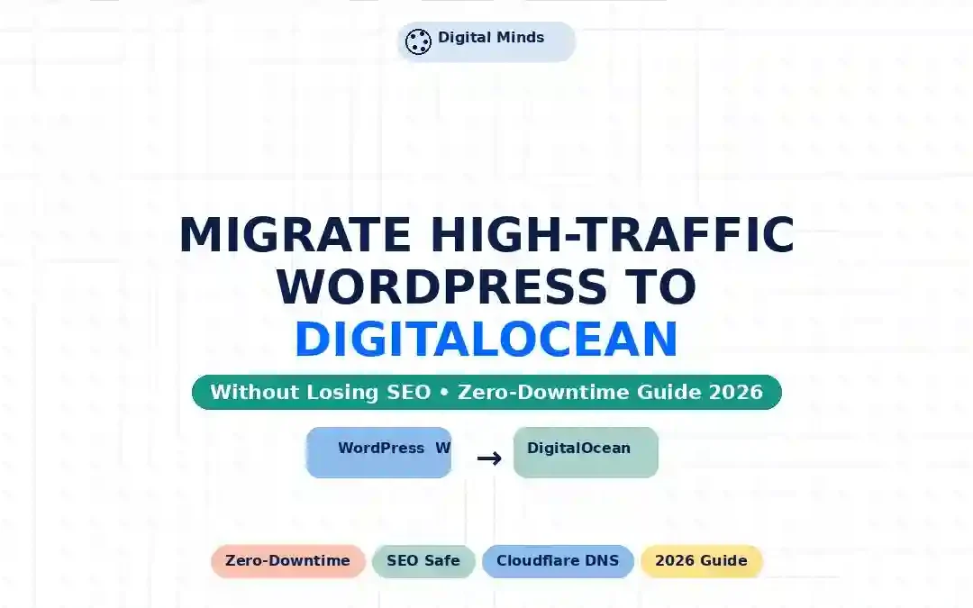 Migrate High-Traffic WordPress to DigitalOcean Without Losing SEO - Zero-Downtime Guide 2026 Digital Minds