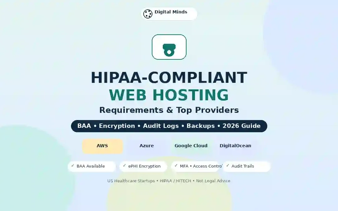 HIPAA-Compliant Web Hosting Requirements and Top Providers 2026 - BAA Encryption Audit Logs Backups AWS Azure Google Cloud DigitalOcean
